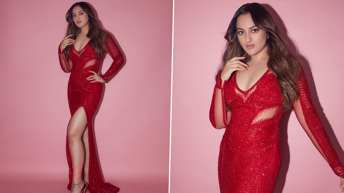 Sonakshi Sinha Nagi Sex - Sonakshi Sinha Is Bold and Sexy in Red Thigh-High Slit Gown by Falguni  Shane Peacock (View Pics) | ðŸ‘— LatestLY