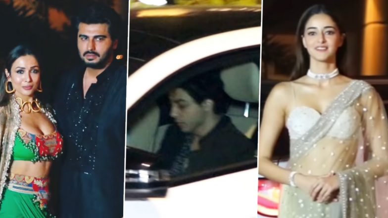 Malaika Arora-Arjun Kapoor, Aryan Khan, Ananya Panday and Other Celebs Arrive in Style at Sonam Kapoor and Anand Ahuja's Diwali Party (Watch Videos)