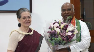 Sonia Gandhi Congratulates Mallikarjun Kharge on Winning Congress Presidential Election, To Take Charge As Party Chief on October 26