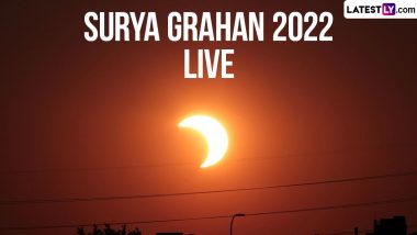 Surya Grahan 2022 in India Live Streaming Online: Know When, Where and How To Watch the LIVE Telecast of The Partial Solar Eclipse (Watch Video)