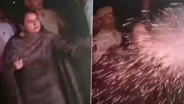 Tina Dabi Has Narrow Escape After Firecracker Bursts Near Her Face During Diwali Celebrations (Watch Video)