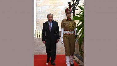 UN Secretary General Antonio Guterres Pays Tributes to 26/11 Terror Attacks Victims at Taj Mahal Palace Hotel in Mumbai