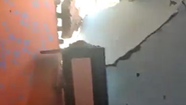LED TV Blast Kills Teenager in UP's Ghaziabad, Leaves Massive Hole in House Wall (Graphic Video)