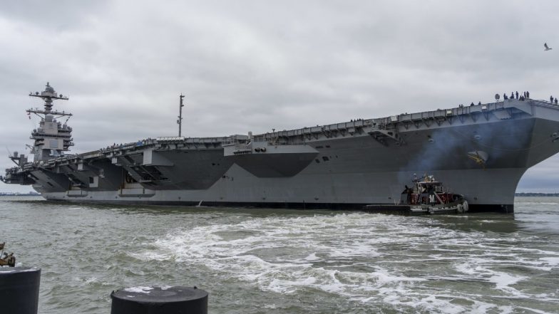 USS Gerald R Ford, American Aircraft Carrier Deployed in Atlantic