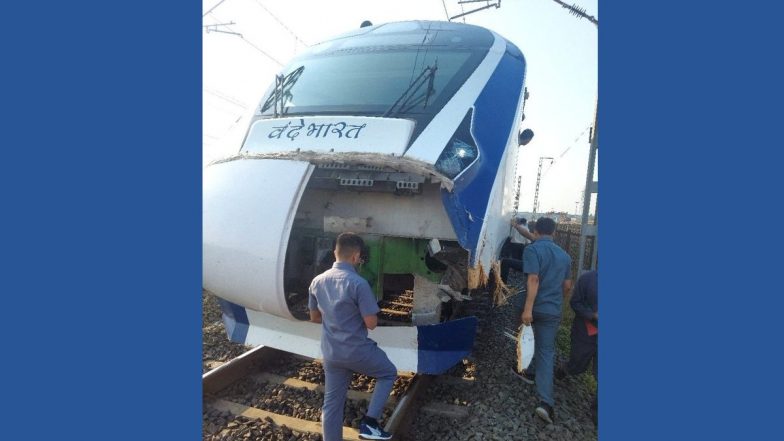 Vande Bharat Express Rams Into Cattle Again Near Atul Station in Gujarat, Nose Cone Damaged