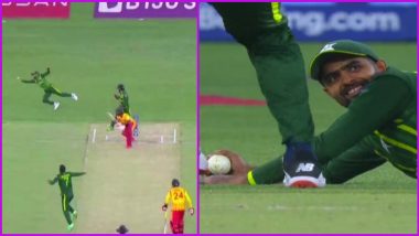 Babar Azam Catch Video: Watch Pakistan Captain Take a Stunner at Slip During PAK vs ZIM T20 World Cup 2022 Match at Perth