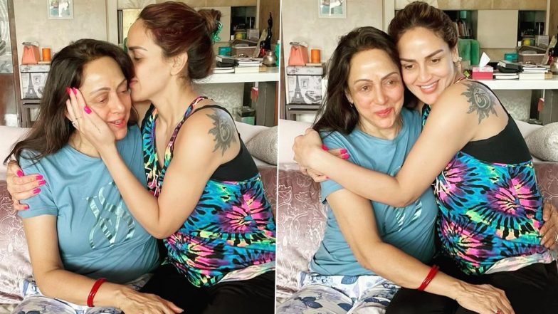 Hema Malini Turns 74: Esha Deol Kisses and Hugs Her 'Mamma' as She Wishes the Veteran Star on Her Birthday (View Pics)