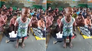 School Kid Passionately Teaches His Classmates, Shouts At The Top of His Lungs to Dictate Words in Viral Video, Draws Mixed Reactions From Netizens