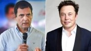 Rahul Gandhi Congratulates Elon Musk on Successful Twitter Takeover, Hopes Microblogging Site No Longer Will Stifle Opposition&rsquo;s Voice in India Due to Government Pressure
