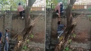 Delhi Shocker: Men Seen ‘Climbing’ Walls of All-Women Miranda House To See Diwali Fest, Students Allege ‘Cat-Calling’, ‘Sexiest Sloganeering’ (Watch Video)