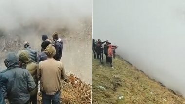 Kedarnath Helicopter Crash: Chopper Ferrying Pilgrims Back From Temple Crashes, Seven Including Pilot Dead (Watch Video)