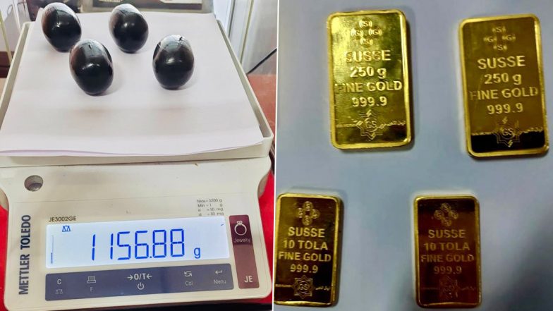 Kerala Gold Bust: Yellow Metal Worth Over Rs 96 Lakhs Seized at Kochi Airport (See Pics)