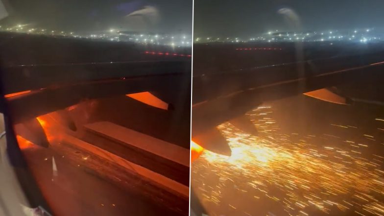 Bengaluru-Bound IndiGo Plane Declares Emergency at Delhi Airport Due to Suspected Fire in Engine (Watch Video)