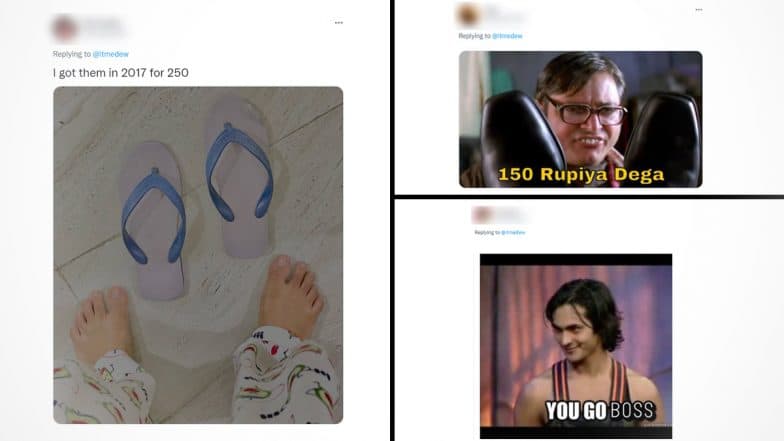 Hugo Boss Sells Regular Blue Flip-Flop Slippers for Rs 8990! Netizens Share Funny Memes and Jokes Calling the Brand's Product ‘Ordinary Bathroom Slippers'