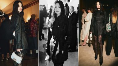 Song Hye-Kyo Serves Glam in Shirt Dress and Dramatic Stocking; View Pics of the South Korean Actress in All-Black Outfit