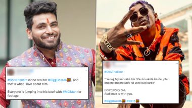 Bigg Boss 16: MC Stan Tries To Instigate Shiv Thakare by Hurling Inappropriate Words; Latter Says, ‘It Doesn’t Matter How Rich Someone Is, What Matters Is How Rich You’re by Your Heart’ (View Twitter Reactions)