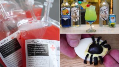 Halloween 2022 Food and Drink Ideas: From Blood Bags for Drinks to Spider Web Deviled Eggs, Try These Eatables for Fun and Spooky Party!