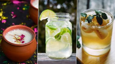 Diwali 2022 Party Non-Alcoholic Drinks: From Cucumber Mint Mojito to Rose Thandai, Refreshing Coolers To Offer During Diwali Party (Watch Recipe Videos)