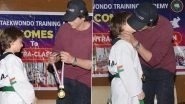 Shah Rukh Khan Honours AbRam With Medal and Kisses Him for Winning Taekwondo Competition