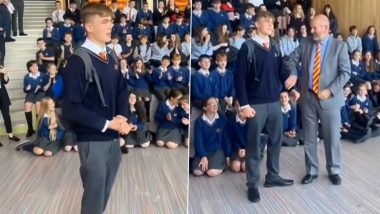 Tadhg O’Donnell Receives Hero's Welcome At School After Winning Gold Medal in Boxing At European Junior Championships 2022 (Watch Video)