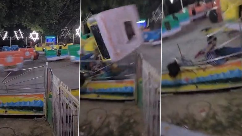 Video: Break Dance Swing Broken at Ramleela Mela in UP's Ghaziabad, 5 Injured