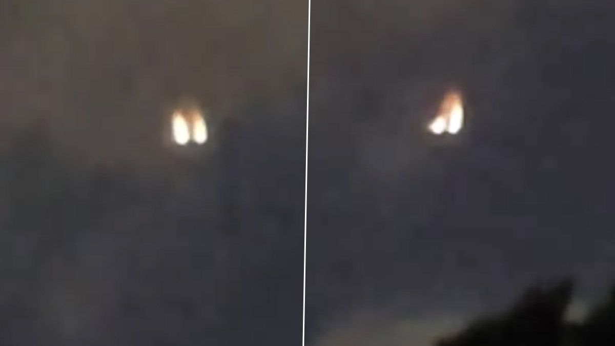 UFO Craft Spotted Above San Diego? Two Mysterious Orange Lights Falling  Through Sky Appear in California; Videos of Strange Flares Go Viral | ?  LatestLY