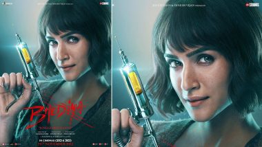 Bhediya: Kriti Sanon as Dr Anika Says ‘Humans, Please Visit at Your Own Risk’! Check Out Actress’ First Look Poster