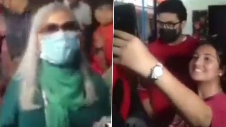 Jaya Bachchan Lashes Out at Son Abhishek’s Fans for Trying To Get Photographed With Him; Shouts, ‘People of Bhopal Must Have Some Decency.’ (Watch Video)