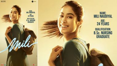 Mili First Look: Starring Janhvi Kapoor, Producer Boney Kapoor Unveils the First Look of the Upcoming Movie! (View Pic)