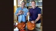 Sylvester Stallone and Arnold Schwarzenegger Carve Pumpkin Heads for Halloween 2022, Former Says &lsquo;That&rsquo;s What Real Action Guys Do With Their Free Time&rsquo; (View Pic)