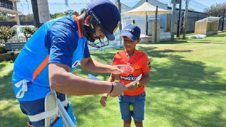 Drushil Chauhan, 11-Year-Old Kid, Impresses Rohit Sharma; Bowls to Indian Skipper in the Nets (Watch Video)