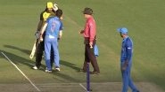 Glenn Maxwell Gets Hit Near His Eyes While Attempting Switch-Hit During IND vs AUS, T20 World Cup 2022 Warm-Up Game (Wacth Video)