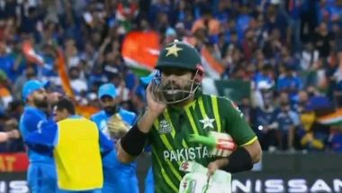 Mohammed Rizwan Dismissal Video: Watch Arshdeep Singh Account for Pakistan Opener in IND vs PAK T20 World Cup 2022 Cricket Match