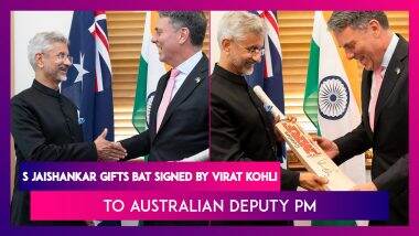 S Jaishankar Gifts Cricket Bat Signed By Virat Kohli To Australia Deputy PM Richard Marles