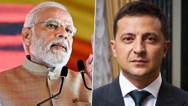PM Narendra Modi Speaks to Ukraine President Volodymyr Zelensky Over Phone, Conveys India’s Readiness for Peace Effort
