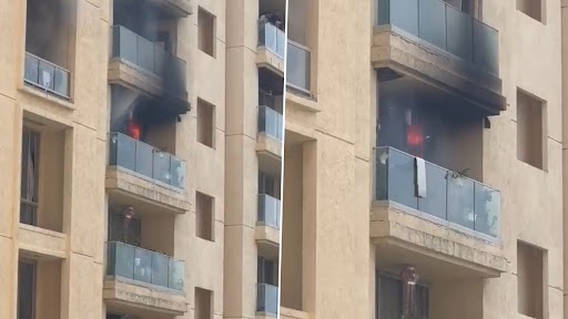 Watch: Fire Breaks Out on 18th Floor of Residential Building in Thane