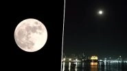 Sharad Poornima 2022: Visuals of Full Moon From Mumbai&rsquo;s Marine Drive, Girgaon (See Pics)
