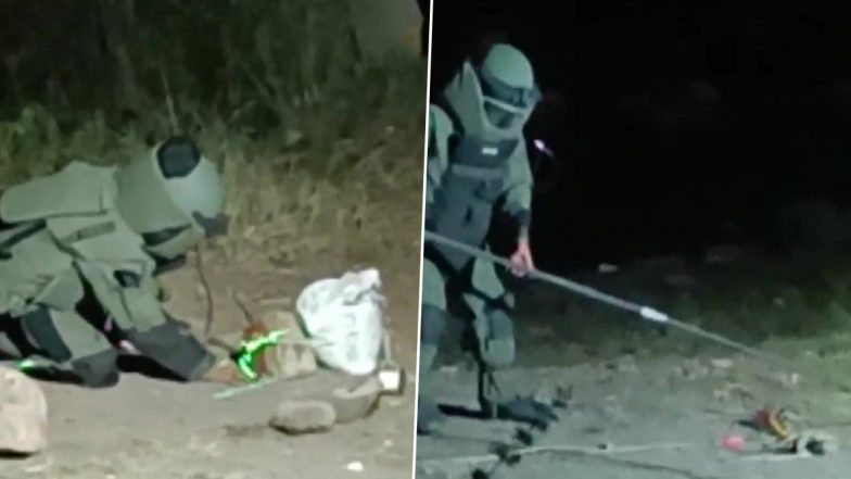 Bomb-Like Object Found Floating in River in Maharashtra's Raigarh District, Turns Out To Be Dummy Bomb (See Pics and Video)