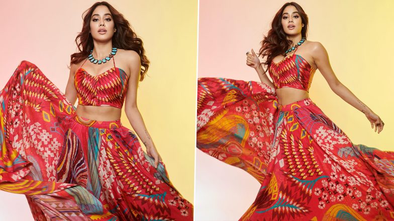 Janhvi Kapoor Keeps It Breezy in Colourful Blouse and Matching Skirt As She Adds Drama to Her On-Fleek Looks for Mili Promotions, View Pics