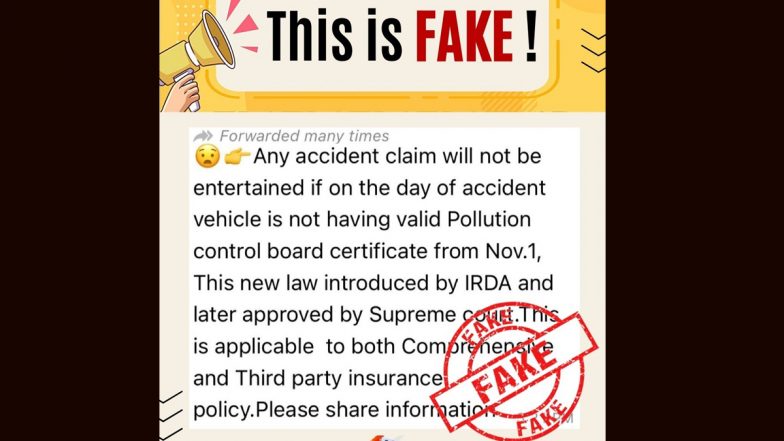 Accident Insurance Claim Will be Rejected in Absence of PUC Certificate? Here’s A Fact Check of the F   <li><a href=