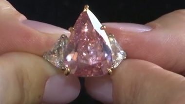 Largest Pear-Shaped 'Fancy Vivid Pink' Diamond Sold at Geneva Auction For $28.8 Million; Watch Video of The Exceptionally Rare Gemstone