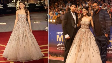 Alaya F Looks Like a Fairy Tale Princess as She Walks the Red Carpet of Marrakech Film Festival With Anurag Kashyap (View Pics)