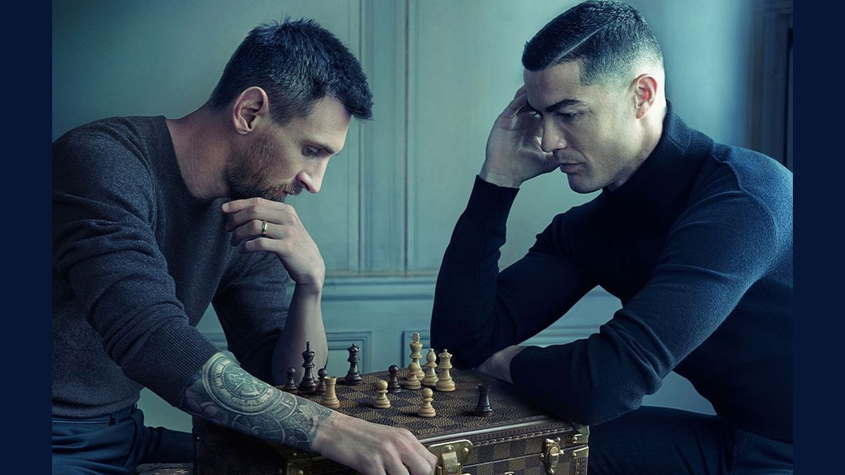 The incredible hidden details you missed in Ronaldo and Messi's viral chess  photo - video Dailymotion
