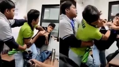 Viral Video: Two Students Get Into Scuffle, Slap Each Other at Coaching Centre Reportedly Over Girls in Kota