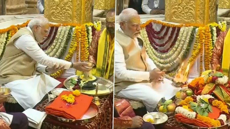 PM Narendra Modi Offers Prayers At Iconic Somnath Temple in Gujarat (Watch Video)