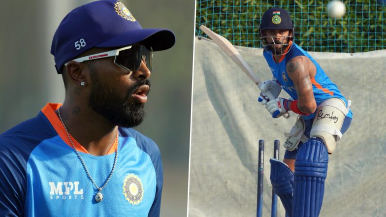 Virat Kohli, Hardik Pandya Gear Up for T20 World Cup 2022 Semifinal Against England (Watch Video)