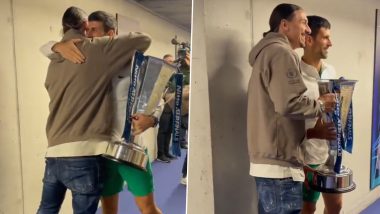 Novak Djokovic Meets Zlatan Ibrahimovic After Winning Nitto ATP Finals Title (Watch Video)