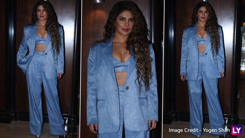 Priyanka Chopra Jonas Packs a Sexy Punch in Pantsuit Paired With Bralette Top (View Pics)