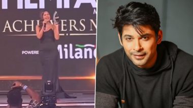 Filmfare Middle East Achievers Night: Shehnaaz Gill Dedicates Her Award to Late Actor Sidharth Shukla (Watch Video)