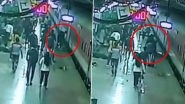 Video: Alert RPF Personnel Save Elderly Woman&rsquo;s Life After She Slips and Falls While Boarding Moving Train at Jhansi Railway Station